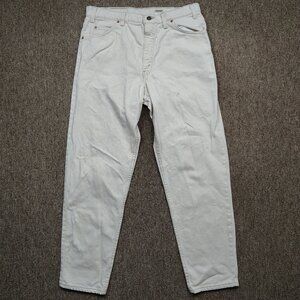 Vintage LEVI'S 550 Jeans Men's 36x30 White Relaxed Fit Tapered Leg Orange Tab